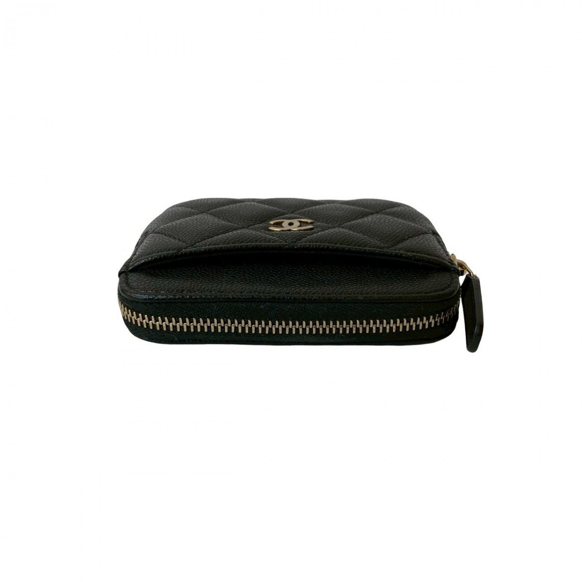 CHANEL Coin case Matt caviar skin black Matrasse