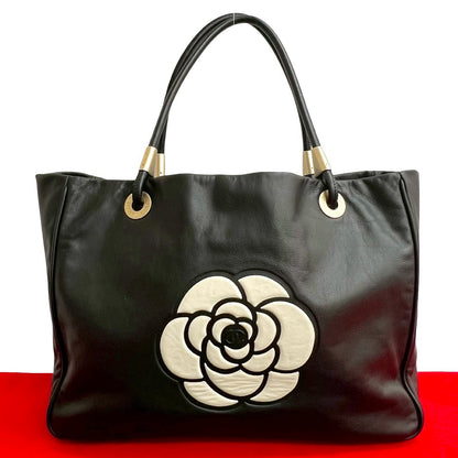 CHANEL Tote Bag leather black