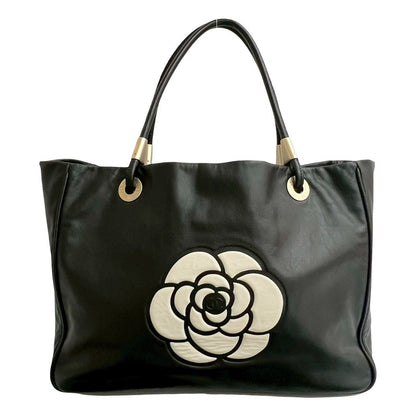CHANEL Tote Bag leather black