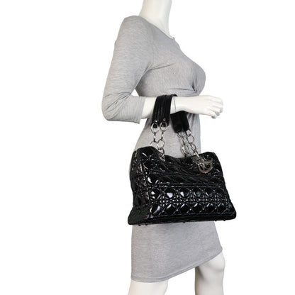 Dior Cannage Soft Shopping Tote Patent