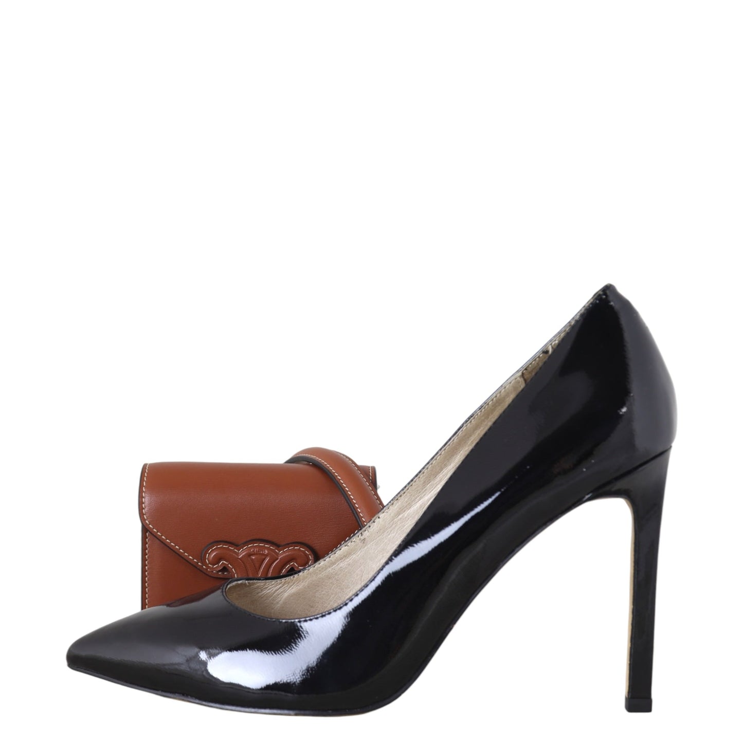 Celine Triomphe Card Holder On Chain