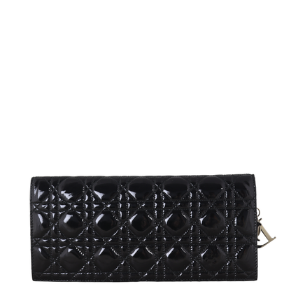 Dior Lady Dior Chain Wallet Patent