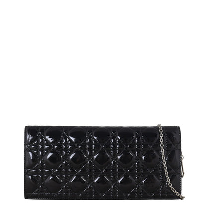 Dior Lady Dior Chain Wallet Patent
