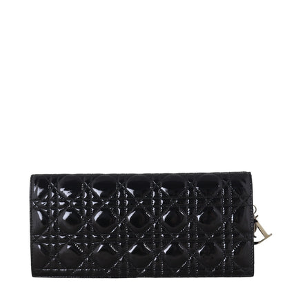 Dior Lady Dior Chain Wallet Patent