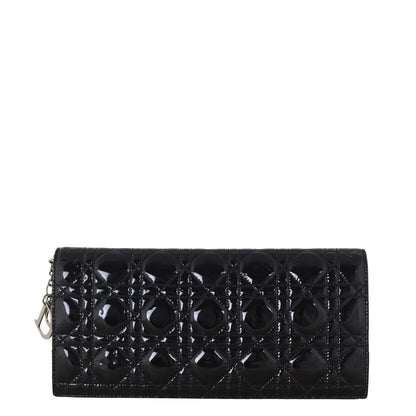 Dior Lady Dior Chain Wallet Patent