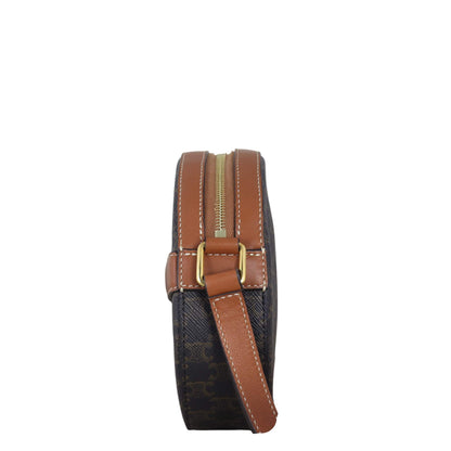 Celine Triomphe Round Purse on Strap