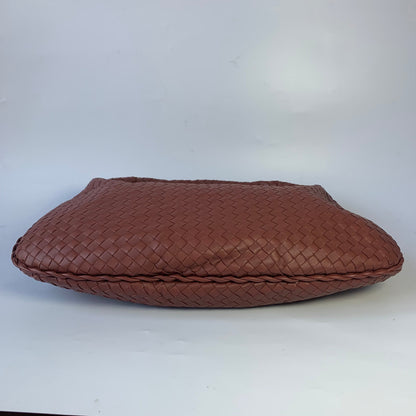 Bottega Veneta Intrecciato Hobo Bag Medium Burgundy Lambskin leather New Design