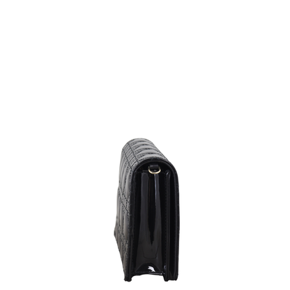 Dior Lady Dior Patent Cannage Pouch