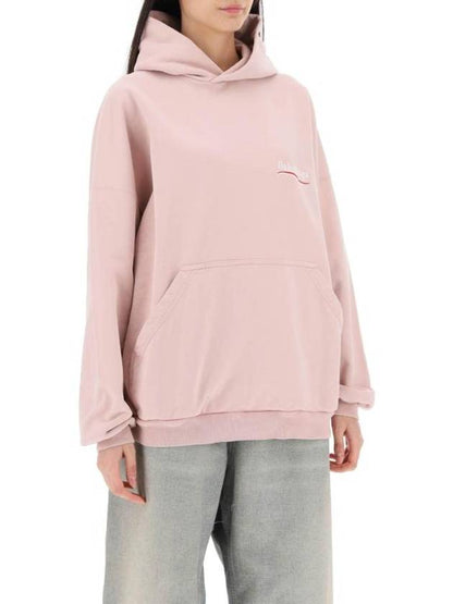 Luxury Balenciaga Trending 2025 Embroidered Logo Cotton Hoodie Light Pink