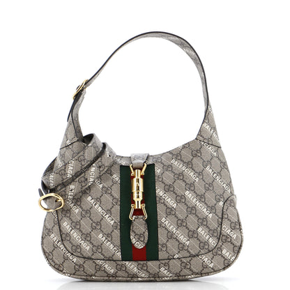 x Luxury Balenciaga Trending 2025 The Hacker Project Jackie 1961 Hobo GG Coated Canvas Small