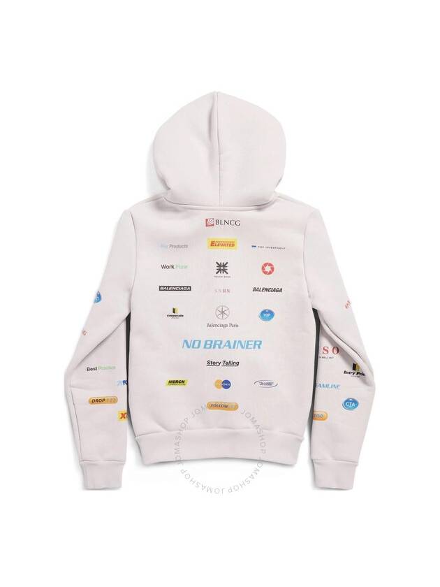 Luxury Balenciaga Trending 2025 Business English Zip-Up Hoodie Offwhite