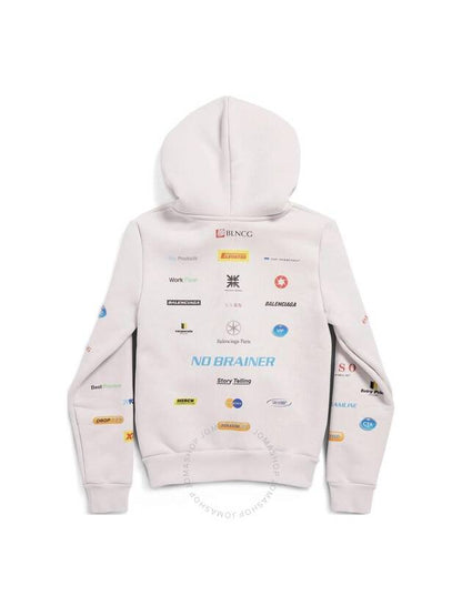 Luxury Balenciaga Trending 2025 Business English Zip-Up Hoodie Offwhite
