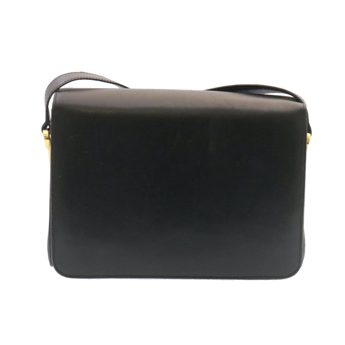 Luxury CELINE Horse Carriage Shoulder Bag Leather Black  26712