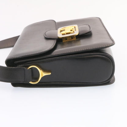 Luxury CELINE Horse Carriage Shoulder Bag Leather Black  26712