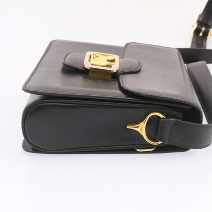 Luxury CELINE Horse Carriage Shoulder Bag Leather Black  26712