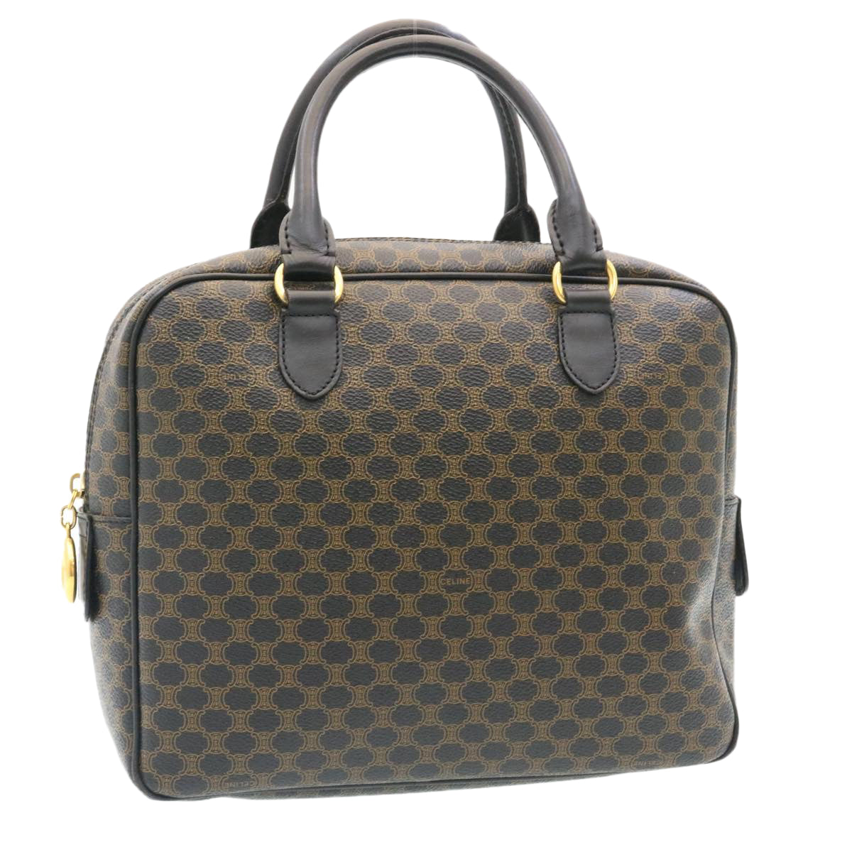 Luxury CELINE Macadam Canvas Hand Bag Black  27154