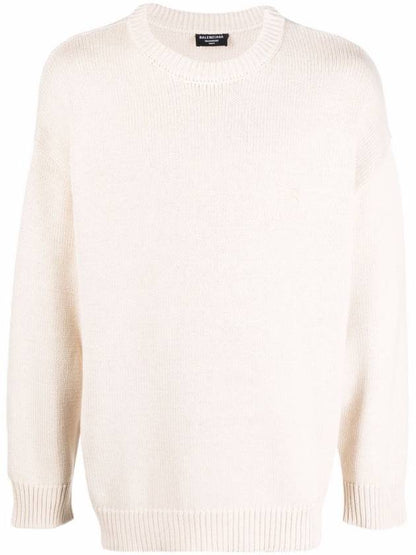 Luxury Balenciaga Trending 2025 Cotton Polyester Knit Top Ivory