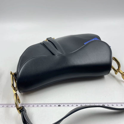 Dior Saddle Medium leather Black Smooth Leather