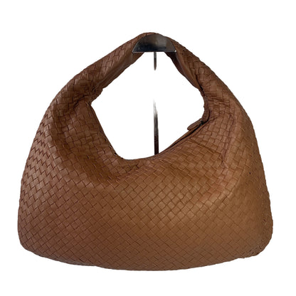 Bottega Veneta Intrecciato Hobo Bag Medium Caramel Lambskin leather New Design
