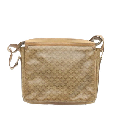 Luxury CELINE Macadam Shoulder Bag Coated Canvas Beige  27875