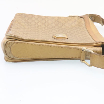 Luxury CELINE Macadam Shoulder Bag Coated Canvas Beige  27875