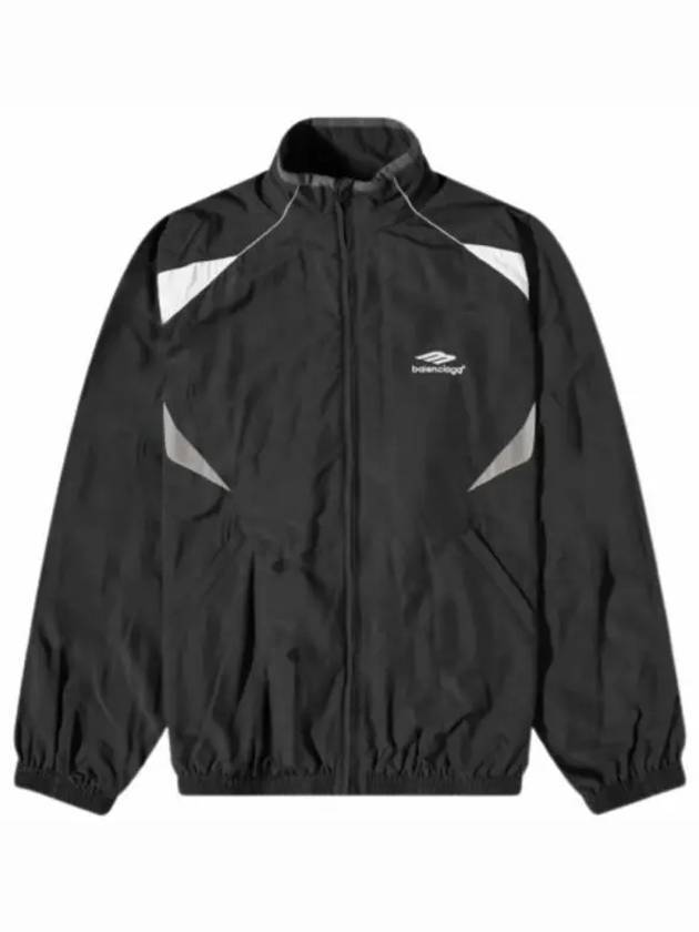Luxury Balenciaga Trending 2025 3B Sports Icon Medium Fit Track Jacket Black