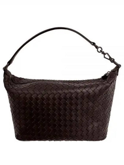 Luxury Bottega Veneta Intrecciato Napa Leather Shoulder Bag Brown