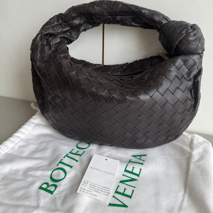Bottega Veneta Teen Jodie Fondant Dark Chocolate Brown Leather