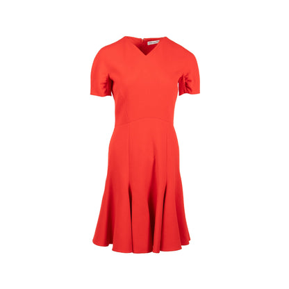 Dior Size 36 A-line Dress Wool Red