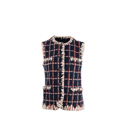 Chanel Size 38 19K Tweed Vest Wool/Cotton Multicolour