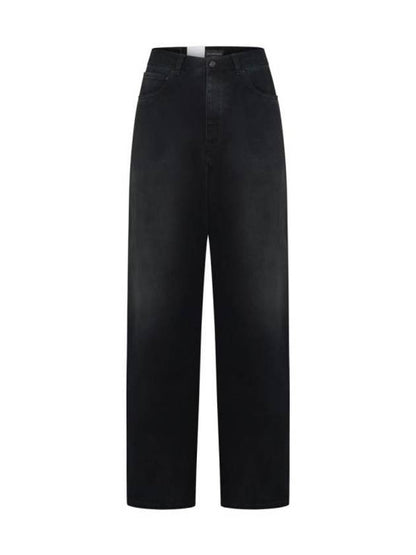 Luxury Balenciaga Trending 2025 Denim Straight Pants 767977TNW111672 SUNBLEACHED BLACK