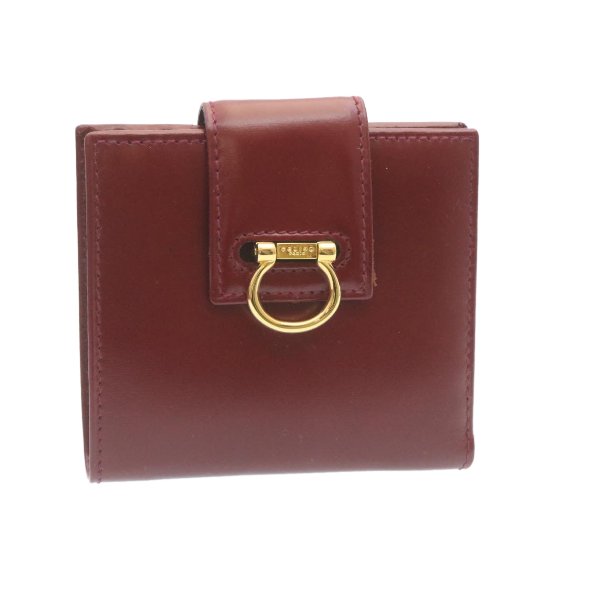 Luxury CELINE Bifold Wallet Leather Red  28019