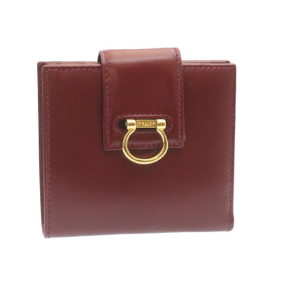 Luxury CELINE Bifold Wallet Leather Red  28019