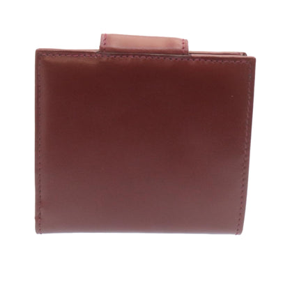 Luxury CELINE Bifold Wallet Leather Red  28019