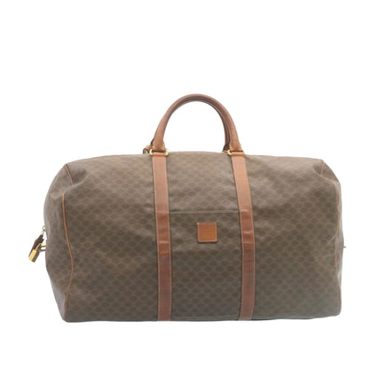 Luxury CELINE Macadam Canvas Boston Bag Brown  28060