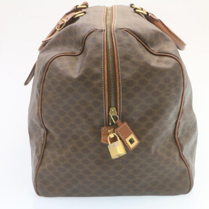 Luxury CELINE Macadam Canvas Boston Bag Brown  28060