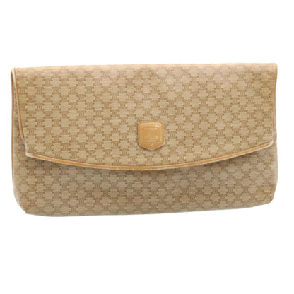 Luxury CELINE Macadam Canvas Clutch Bag PVC Leather Beige  28359