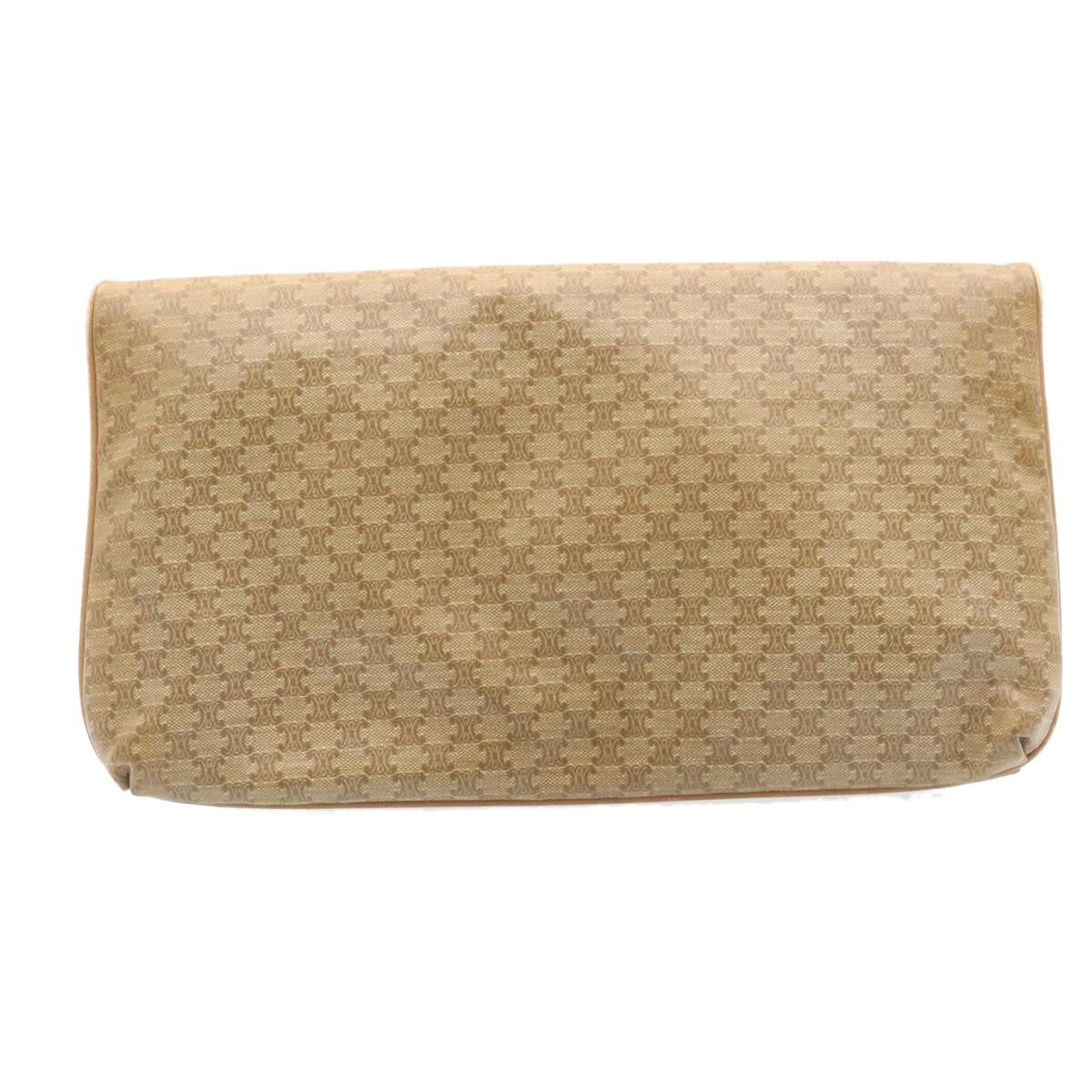 Luxury CELINE Macadam Canvas Clutch Bag PVC Leather Beige  28359