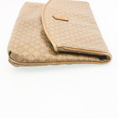 Luxury CELINE Macadam Canvas Clutch Bag PVC Leather Beige  28359