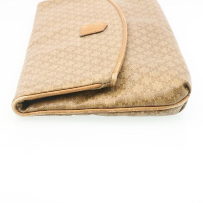 Luxury CELINE Macadam Canvas Clutch Bag PVC Leather Beige  28359