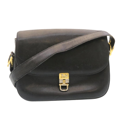 Luxury CELINE Horse Carriage Shoulder Bag Leather Black  28422