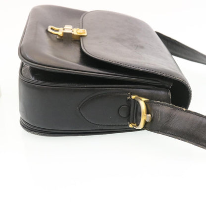 Luxury CELINE Horse Carriage Shoulder Bag Leather Black  28422