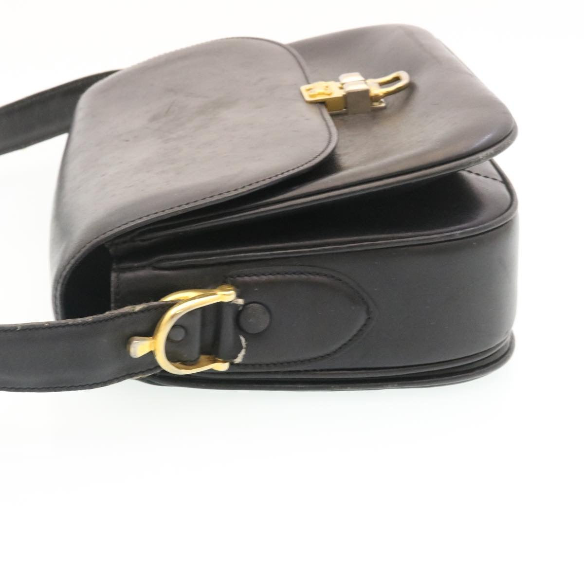 Luxury CELINE Horse Carriage Shoulder Bag Leather Black  28422