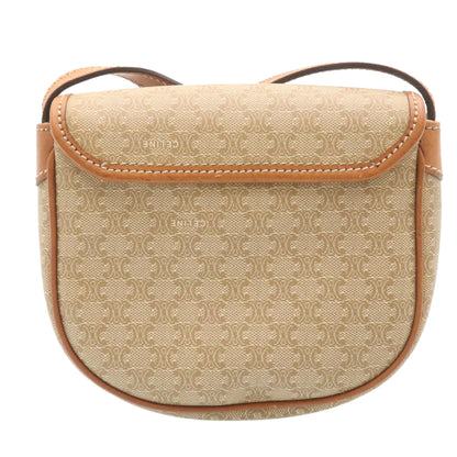 Luxury CELINE Macadam Canvas Shoulder Bag Brown  28459