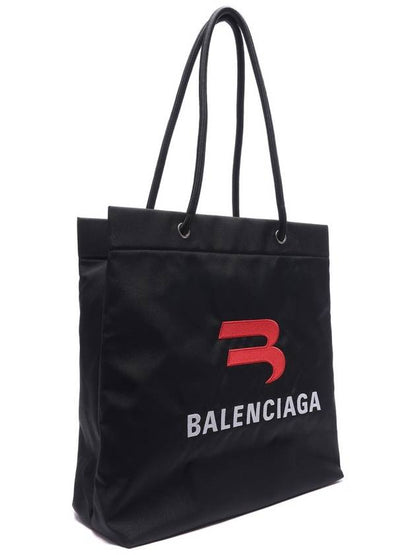 Luxury Balenciaga Trending 2025 Explorer Embroidered Logo Tote Bag Black
