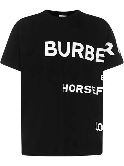 Luxury Burberry Horseferry Short Sleeve T-Shirt Black
