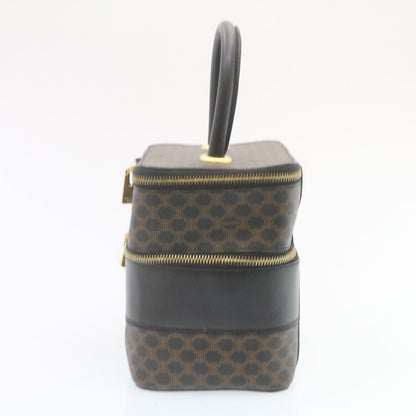 Luxury CELINE Macadam Canvas Vany Cosmetic Pouch Black  28799A