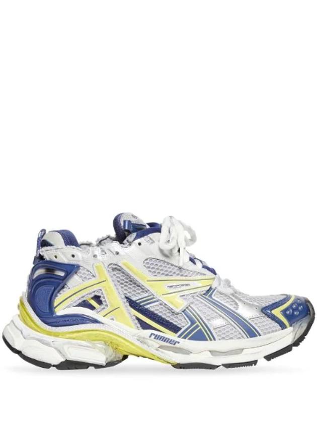 Luxury Balenciaga Trending 2025 Runner Low Top Sneakers White Blue Yellow