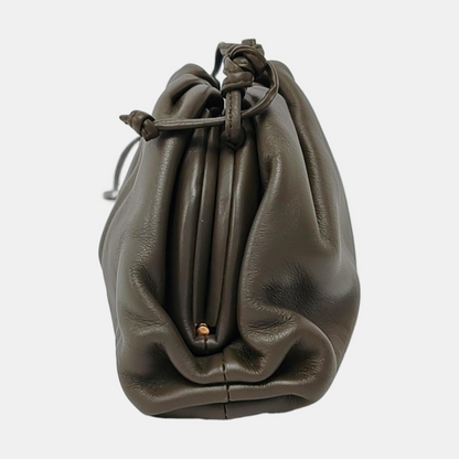Bottega Veneta Pouch Mini Leather Khaki Dark Green Crossbody Bag