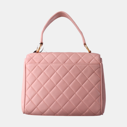 Chanel Vintage Top Handle Trendy CC Kelly Flap Bag Pink Cannage Lambskin Leather 24k Gold Plated Hardware
